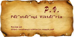 Pöstényi Viktória névjegykártya